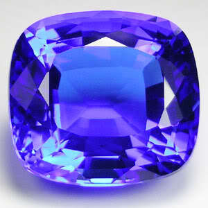 29.30ct CUSHION TANZANITE BLUE QUARTZ