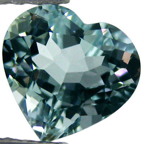 1.64ct Heart Shape Blue Green Aquamarine