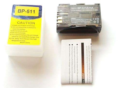BP-511a Rechargeable Lithium-Ion Battery to fit Camera Canon 5D 50D 40D 30D 20D