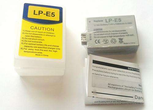 LP-E5 Rechargeable Lithium-Ion Battery to fit Camera Canon EOS 450D, EOS Digital Rebel Xsi, EOS 1000