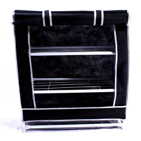 Shoe storage with cover shelves