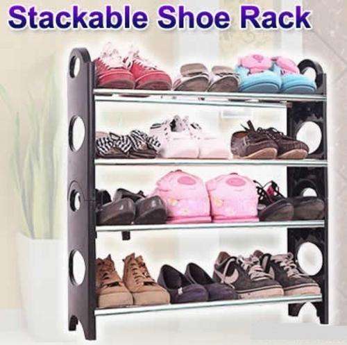 12 Pair Shoe Stackable Storage Rack