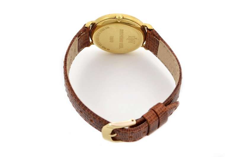 Vintage Raymond Weil 18kt Gold Plated Hand Winding Midsize Watch 1058