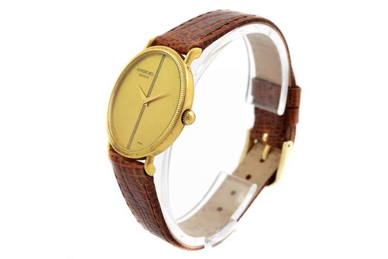Vintage Raymond Weil 18kt Gold Plated Hand Winding Midsize Watch 1058