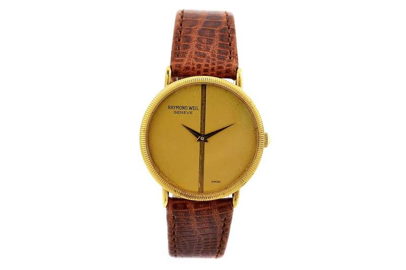 Vintage Raymond Weil 18kt Gold Plated Hand Winding Midsize Watch 1058