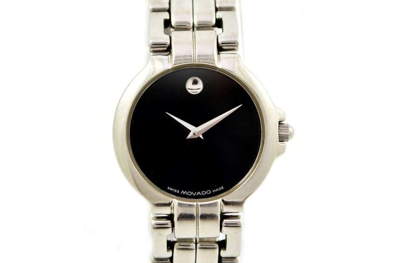 Vintage Movado Museum Stainless Steel Quartz 84 A1 844 Ladies Watch 1042