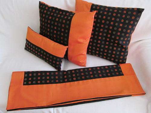 HAND CRAFTED SCATTER CUSHIONS AND THROW SET