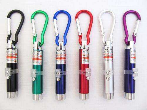 Mini 3 in1 Purple LED Laser Pen Pointer Flash Light Torch Flashlight Emergency Keychain