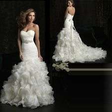 Stunning Ruffled Mermaid Wedding Dress