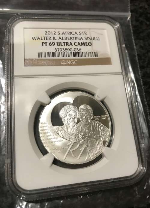 2012 Protea R1 - Walter & Albertina Sisulu - PF 69 Ultra Cameo