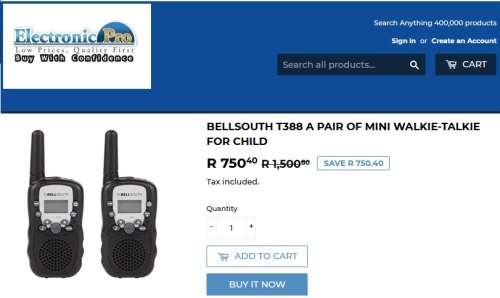 2pcs T-388 0.5W UHF Auto Multi-Channels Mini Radios Walkie Talkie Black