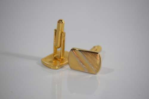 Pierre Cardin 18k Gold plated cufflinks and tie clip set