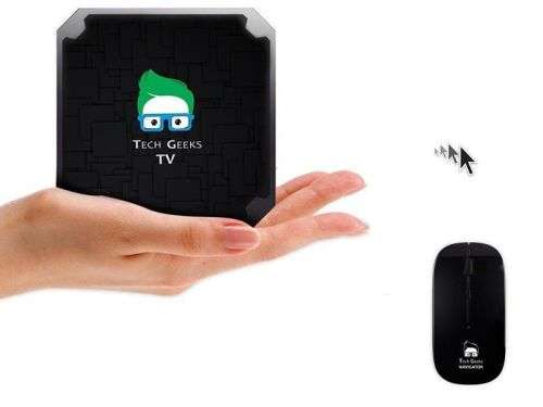 Tech Geeks 4K Android TV Box, Wireless Mouse Navigator, DSTV Now & Netflix