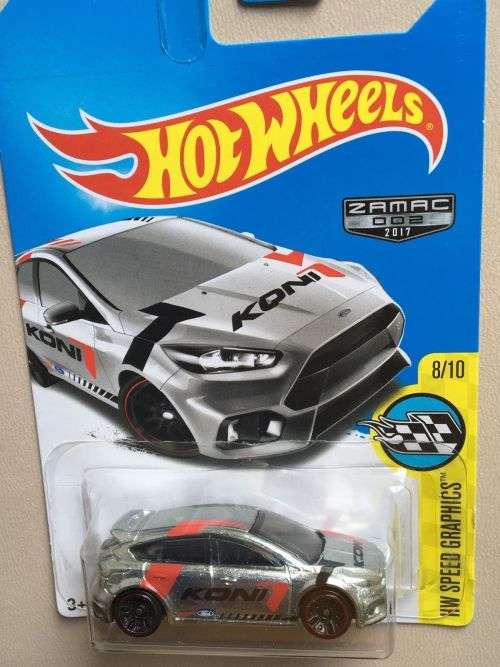 Hot Wheels Ford Focus RS ZAMAC 2017 HW SPEED GRAPHICS 8/10