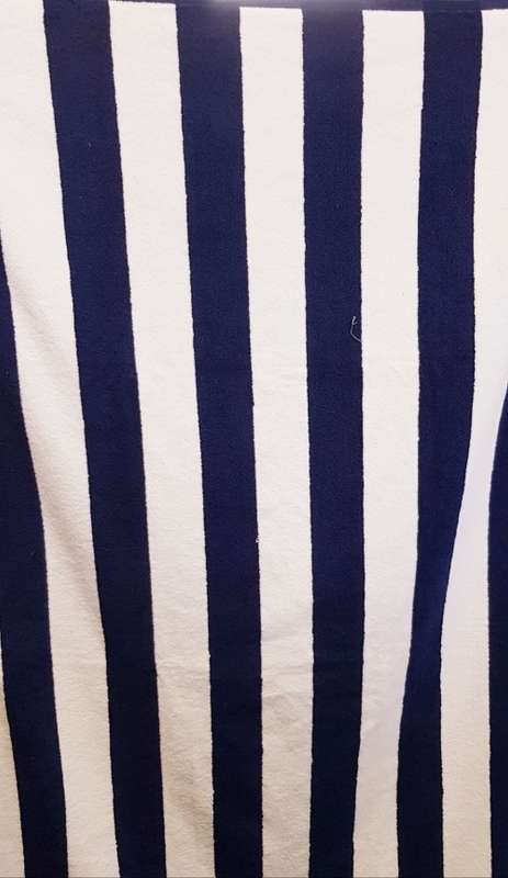 Nautica Bath Sheet (Blue and White Stripes)