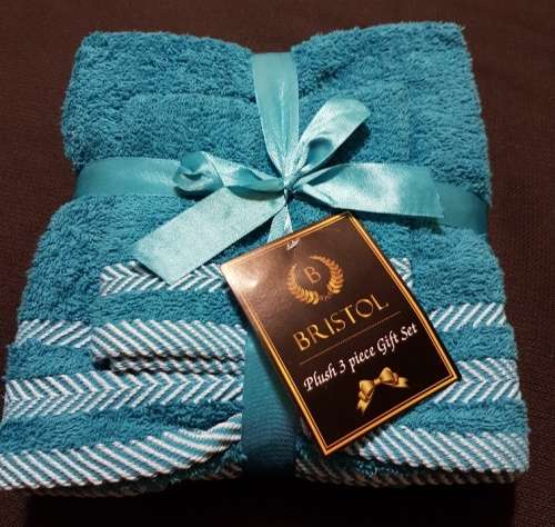 3pc Turquoise Blue Towel Gift Set
