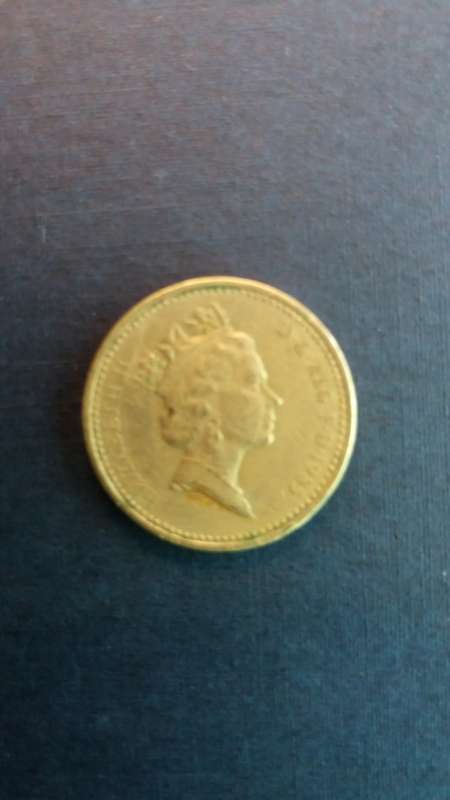Great Britain 1 pound  1985 Queen Elizabeth 2nd *Welsh leek*