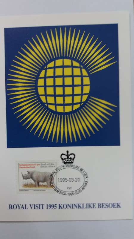 South Africa 3 x Post Cards Royal Visit Commemoration Queen Elizabeth 1995