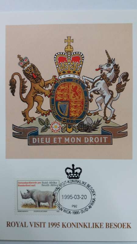 South Africa 3 x Post Cards Royal Visit Commemoration Queen Elizabeth 1995