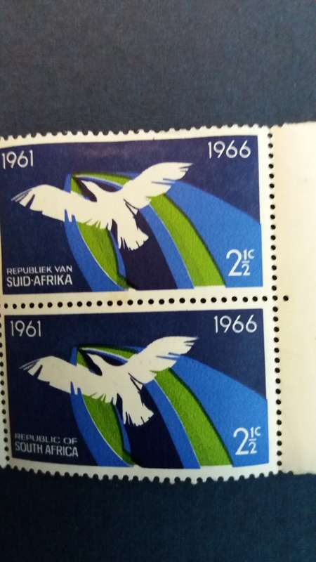 South Africa 1961- 1966 5th anniversary of the Republic  * 3 x unused 2 1/2 cent & 1 used 1 cent*