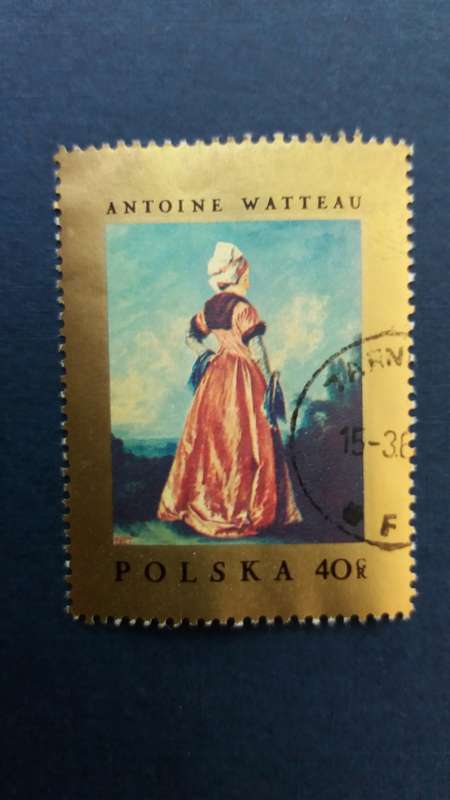 Poland  1967 40 Grosz Polish Woman by Antoine Watteau