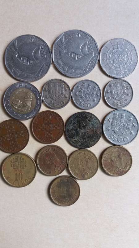 Portugal Various Coins from 1974 to 1990 including 1882 10 reis * Coins x 16*
