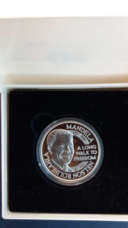 Nelson Mandela 1993 noble prize commemorative medal sealed  capsule *Sterling Silver Mintage 25000*