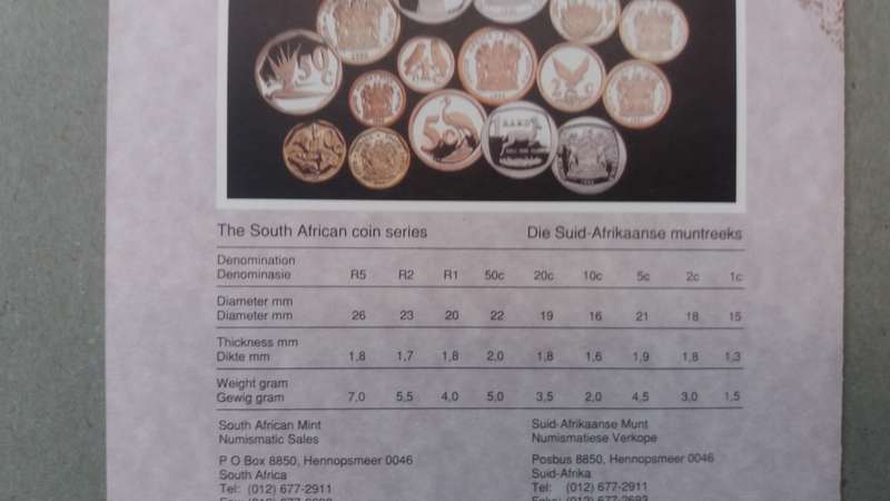 South Africa 1994 Proof Coin Set Capsule in original box with sparrows  * Mintage 5804*