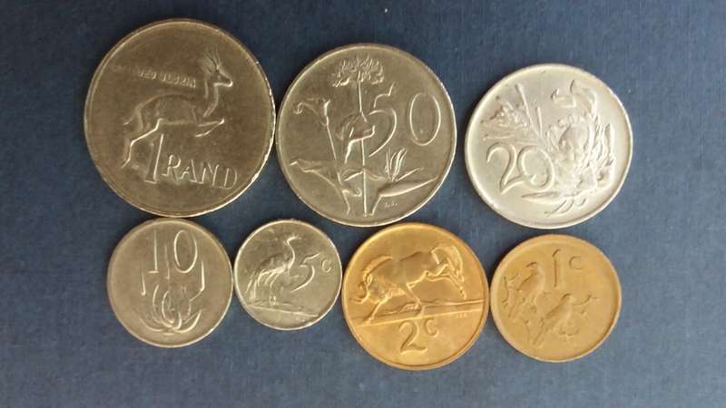 South Africa 1983 Coin Set includes R1, 50c, 20c, 10c, 5c, 2c & 1c * All circulated coins*
