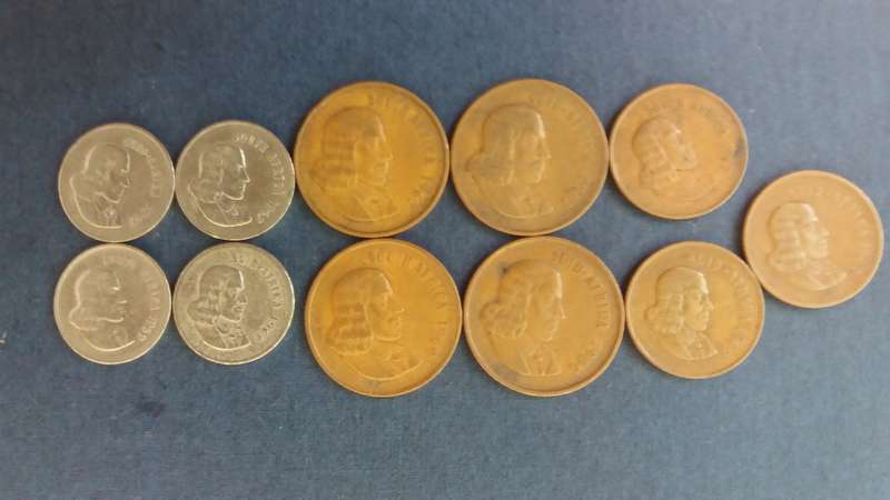 South Africa 1967 5c, 2c & 1c includes E & A , 1969  5c, 2c & 1c includes E & A only 1c E is missing
