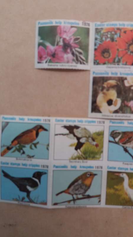 South Africa 1976 & 1978 Easter Stamps to help cripples * 7 x 1976, 10 x 1978*