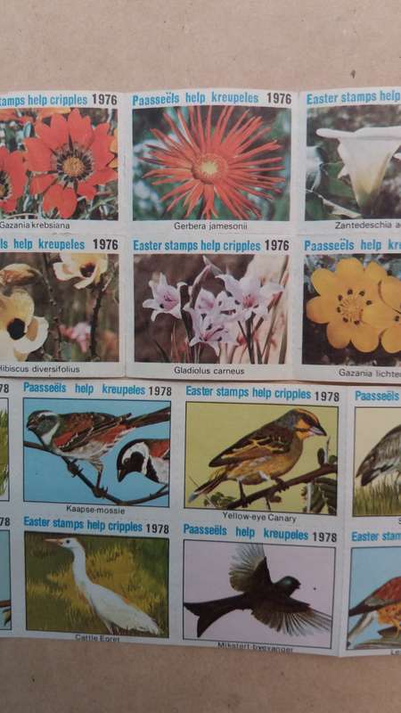 South Africa 1976 & 1978 Easter Stamps to help cripples * 7 x 1976, 10 x 1978*