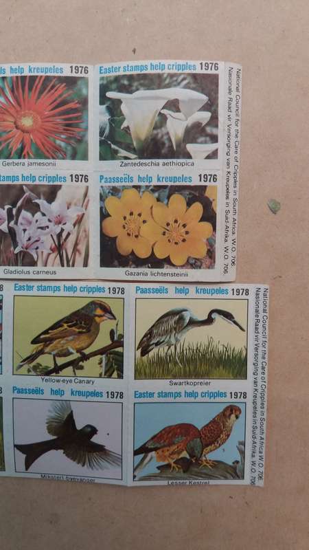South Africa 1976 & 1978 Easter Stamps to help cripples * 7 x 1976, 10 x 1978*