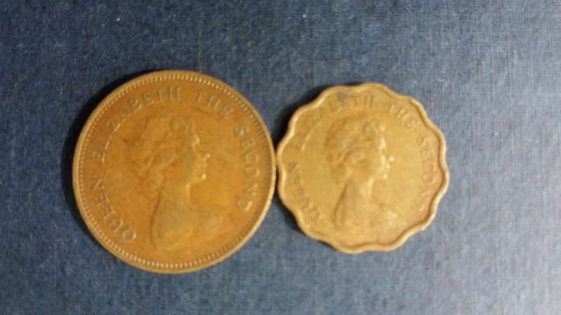 Hong Kong 1978 50 cents & 1979 20 cents * Queen Elizabeth 2nd*