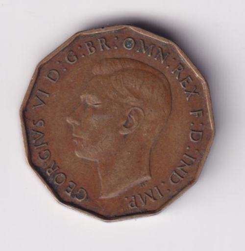 GREAT BRITAIN - GEORGE VI THREE PENCE 1937 - BRONZE