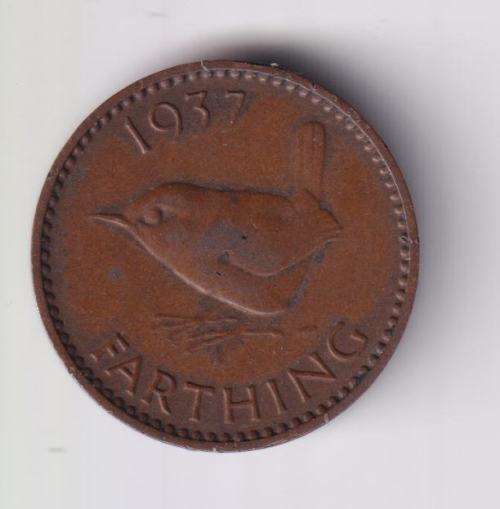 GREAT BRITAIN - GEORGE VI FARTHING 1937 - BRONZE