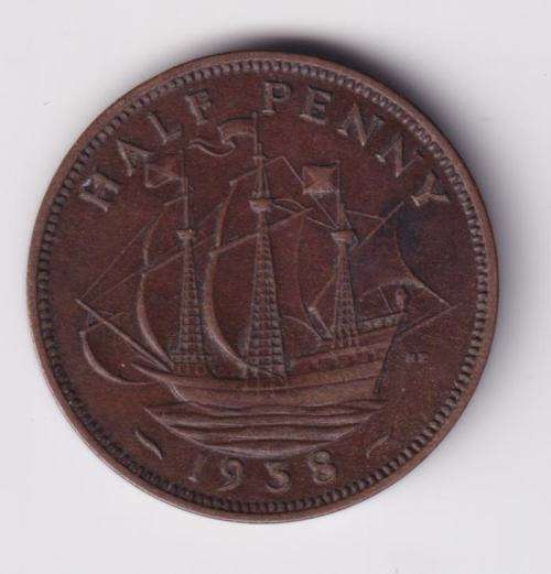 GREAT BRITAIN - GEORGE VI HALF PENNY 1938 - BRONZE