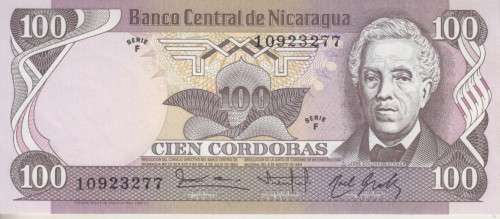 NICARAGUA 100 CORDOBAS 1979 P137 UNC