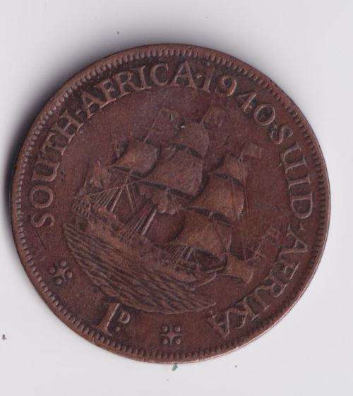 UNION OF SOUTH AFRICA 1d ONE PENNY 1940