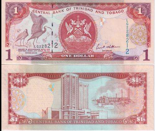 Trinidad and Tobago 1 Dollar Banknote, 2006, P-46, UNC