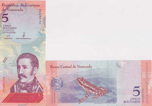 Venezuela 5 Bolivar Soberano Banknote, 2018, P-102a, UNC