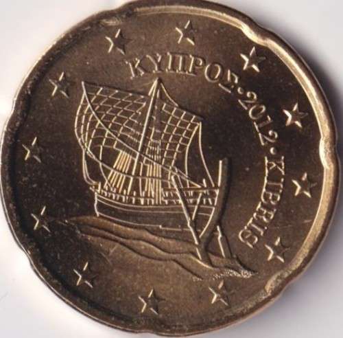 CYPRUS 20 Euro Cents Coin, 2008-2021, KM #82, Mint