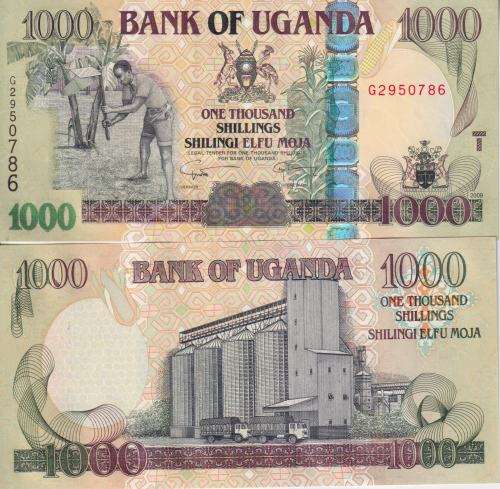 Uganda 1000 Shillings 2009 P-43b UNC
