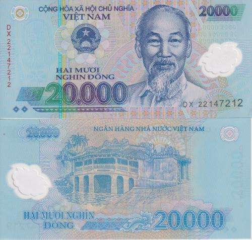 Vietnam 20000 Dong 2009 P 120 Polymer UNC