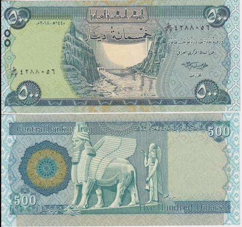 Iraq 500 Dinars 2018 P-New Signature UNC