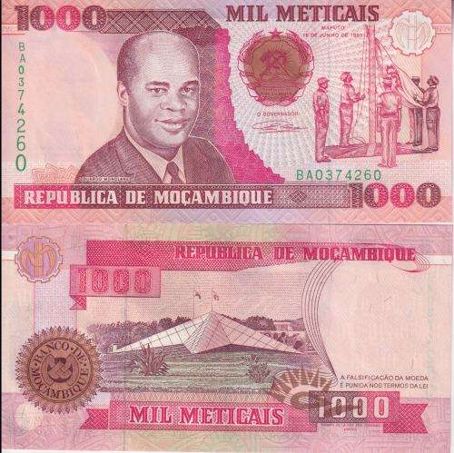 MOZAMBIQUE 1000 METICALS 1991 P135 - UNC