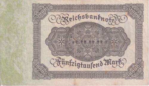 GERMANY 50,000 MARK REICHSBANKNOTE 1922 P80 VF (USED)