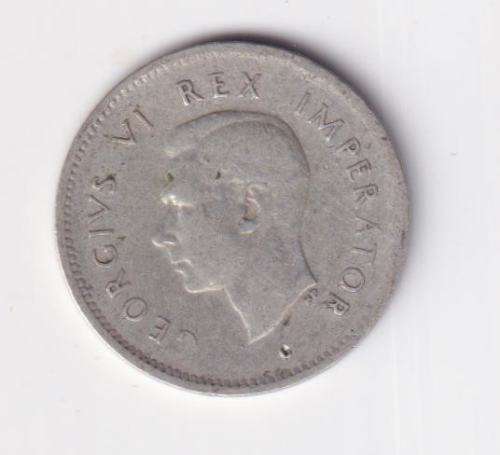 UNION OF SOUTH AFRICA 1942 TICKEY 3 PENCE (SILVER)
