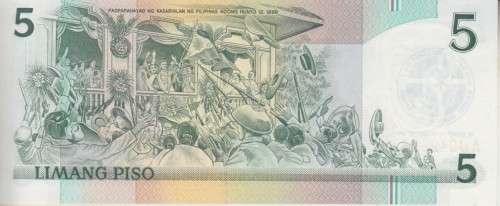 PHILIPPINES 5 PISO 1991 P179 COMMEMORATIVE UNC