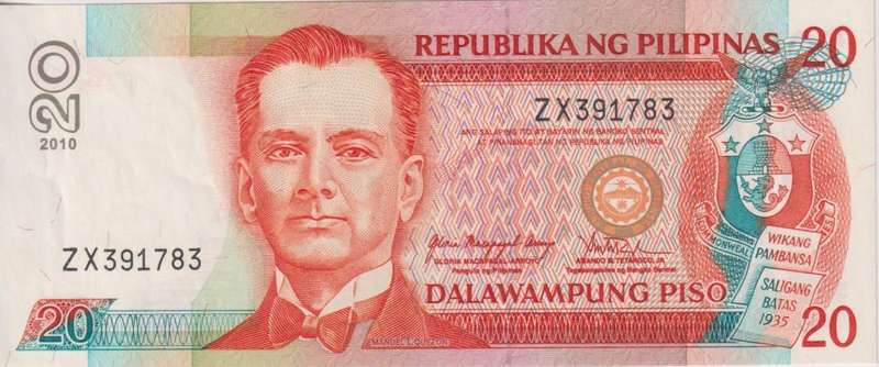 PHILIPPINES 20 PISO 2010 P182 UNC